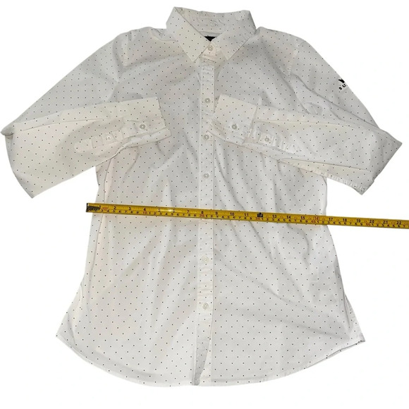 Banana Republic Summit Riley Tailored Fit White with Black Polka Dots NWOT - Picture 9 of 13